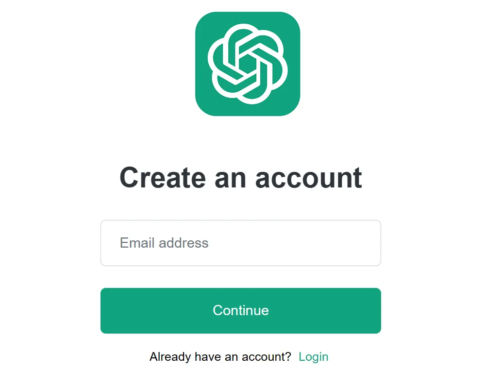 Creating ChatGPT Account